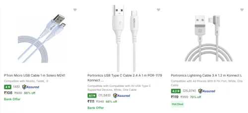 Image of Cables Minimum 65% Discount