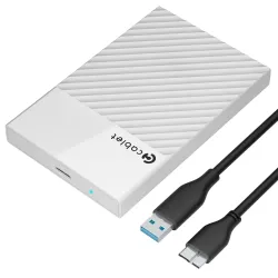 Cablet 2.5 Inch SATA USB 3.0 HDD / SSD Portable External Enclosure for 7mm and 9.5mm, Tool-Free Design, Supports UASP Ma