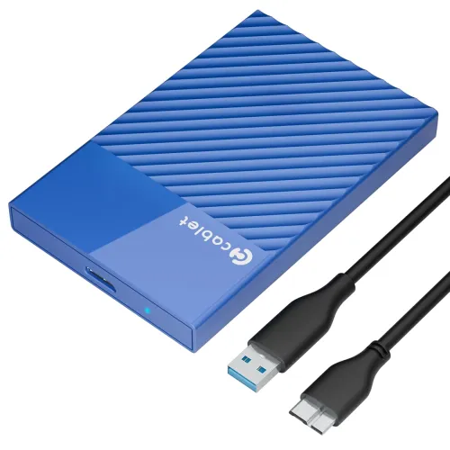 Image of Cablet 2.5 Inch SATA USB 3.0 HDD/SSD Portable External Enclosure for 7mm and 9.5mm, Tool-Free Design, Supports UASP Max 