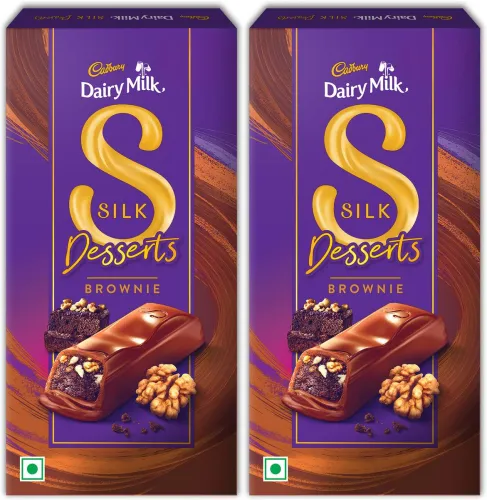 Image of Cadbury Dairy Milk Silk Desserts Brownie Chocolate Bars  (2 x 140 g)
