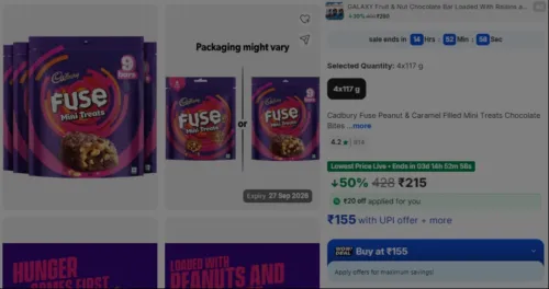 Image of Cadbury Fuse Peanut (4 x 117 g)