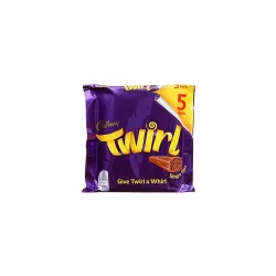 Cadbury Twirl 5 Bars Chocolate, 107.5 g
