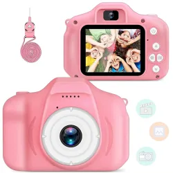 CADDLE & TOES Kids Camera for Girls Boys, Kids Selfie Camera 13MP 1080P HD Digital Video Camera for Toddler, Christmas Birthday Gifts for 4+ to15 Years Old Children (Pink)