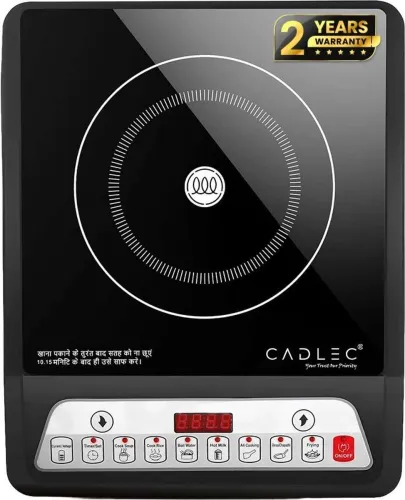 Image of Cadlec 2000 W Induction Cooktop Push Button (Black, CookMate)