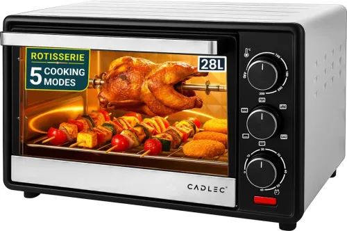 Image of Cadlec 28-Litre Oven Toaster Grill (OTG) (OvenMate, Silver and Black)