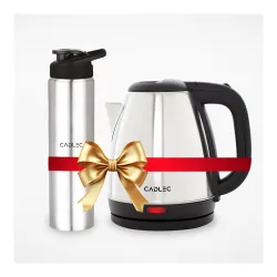 Cadlec 1.5L Electric Kettle & Steel Bottle Combo