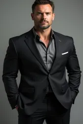 CADMON  Men Solid Single Breasted Casual Blazer