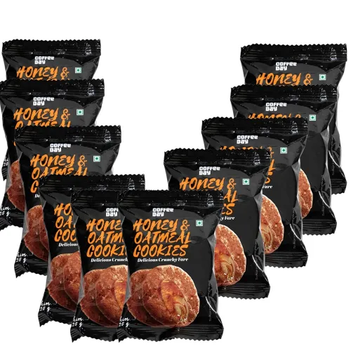 Image of Cafe Coffee Day Cookies (Honey Oat Meal Starter Pack of 10, 25 grams each)