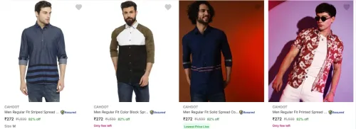 Image of Cahoot Casual Shirts starting at ₹272 