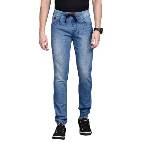 Image of CAHOOT Men' Light Blue Cinched Hem Denim Jeans 
