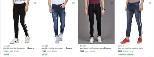 Image of Cahoot Men's Jeans at minimum 70% Discount