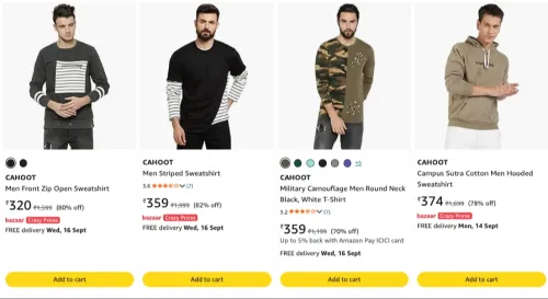 Image of CAHOOT Men's Sweaters upto 82% coupon 