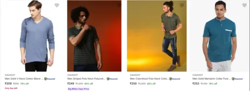 Image of Cahoot Men's T Shirts upto 80% Discount