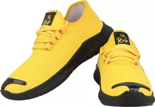 Image of CALCADOS Mesh Sport Running Shoes For Men (Yellow , 6