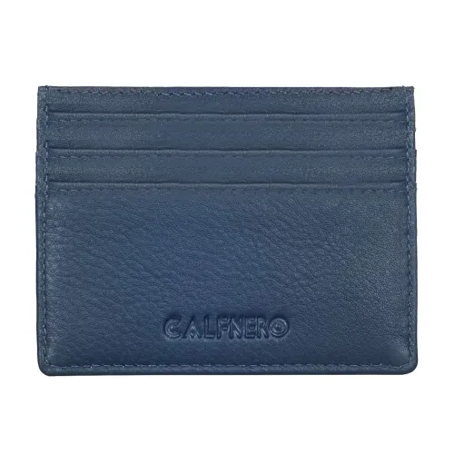 Image of Calfnero Navy Genuine Leather Card Holder