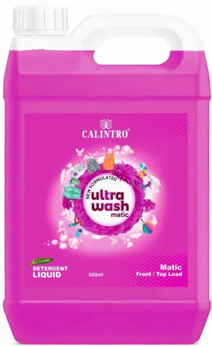 Image of Calintro Ultra Wash Top load & Front Load machine liquid detergent, Rose Liquid Detergent (5 L)