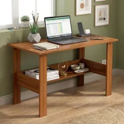 Callas Engineered Wood Computer Desk with Shelf