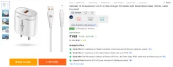 Callmate 12 W Qualcomm 3.0 3.1 A Wall Charger
