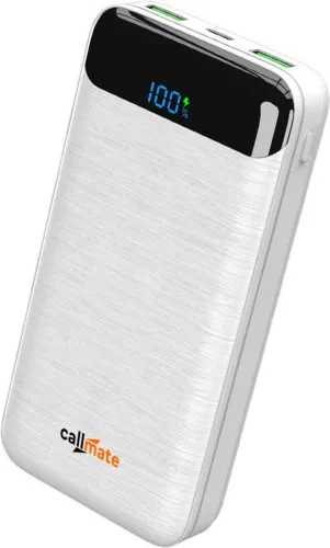 Image of Callmate 20000 mAh 23 W Power Bank (White, Lithium Polymer, Fast Charging, Power Delivery 3.0, Quick Charge 3.0 for Mobi