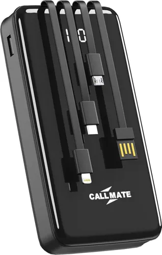 Image of Callmate 20000 mAh 15 W Power Bank (Black, Lithium Polymer, Fast Charging for Mobile)
