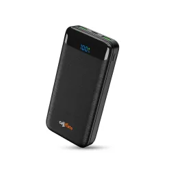 CALLMATE Chargemaster 200 Fast Charing 20000mAh Power Bank, 23W (2X QC3.0 USB Output & Type C PD), Power Delivery, Quick Charge for iPhone, Android & Other Devices (Lithium Polymer) (Black)