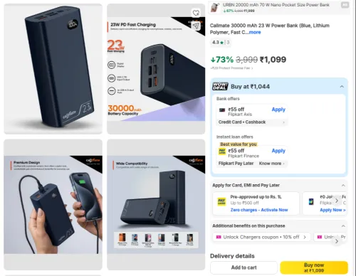 Image of Callmate 30000 mAh 23 W Power Bank