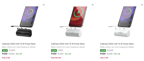 Image of Callmate Power Banks upto 75% Discount