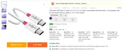 Callmate USB Type C Cable 2 A 1.5 m