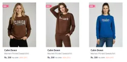 Calm Down Womens Sweatshirt at Minimum 80% Discount