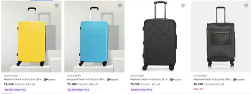 Image of Calvin Klein Medium Size Suitcases upto 80% Discount