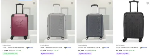 Image of Calvin Klein Small Size Suitcases upto 84% Discount