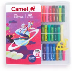 Camel Oil Pastels 50 Shades Reusable Pack (Multicolor)