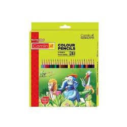 Camlin Epic Round Colour Pencil Full Size 24 Shades|Multicolor