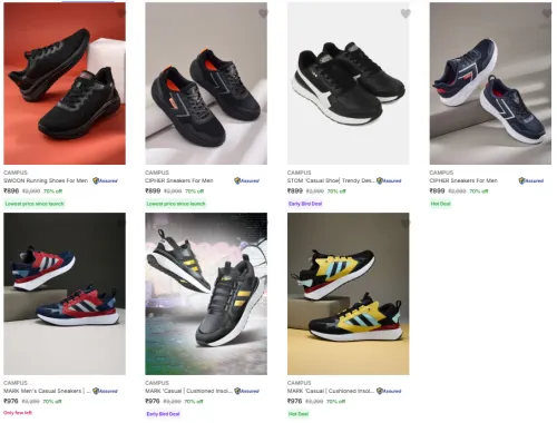 Image of CAMPUS Men's Sneakers Up to 70% Discount.