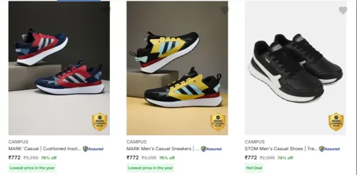 Image of Campus Men’s Casual Shoes at minimum 70% Discount