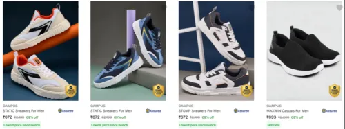 Image of Campus Men’s Casual Shoes upto 69% Discount