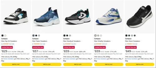 Image of Campus Men's Shoes at minimum 70% Discount