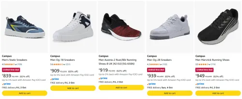 Image of Campus Men's Shoes up to 65% Discount