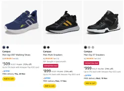 Campus Mens Shoes upto 74% Discount