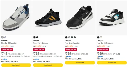 Image of Campus Men's Sneakers Minimum 70% Discount