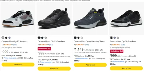 Image of Campus men's Sneakers Shoes upto 74% Discount 