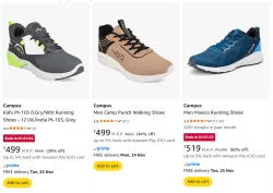 Campus Running Shoes From  @ ₹499.     