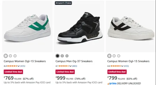 Image of Campus Shoes at Minimum 73% Discount 