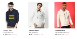 Campus Sutra Men Clothes Minimum 70% Discount