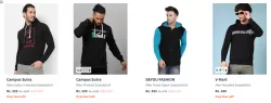 Campus Sutra Men Hoodie Minimum 80% Discount