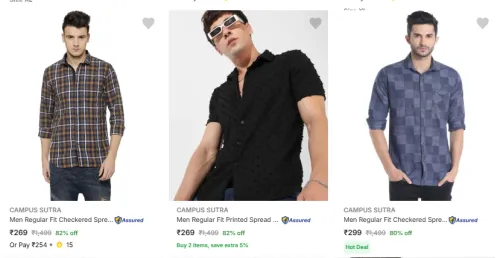 Image of Campus Sutra Men's Shirts @ Upto 82% Discount 