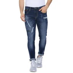 Campus Sutra Mens Slim Fit Cotton Jeans 