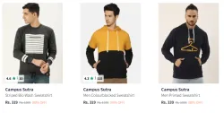 Campus sutra Men Sweatshirt Starting @ ₹319