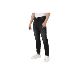 Campus Sutra Mens Black Minimal Distressed Denim Jeans for Casual Wear