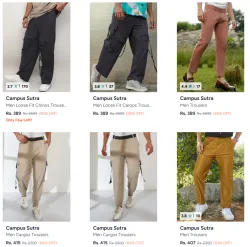 Campus Sutra Mens Cargos @ Up to 85% Discount